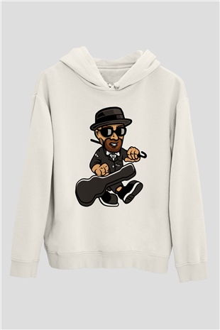 Heisenberg Gentleman Baskılı Unisex Beyaz Hoodie