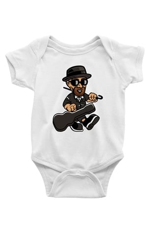 Heisenberg Gentleman Baskılı Unisex Beyaz Bebek Body - Zıbın