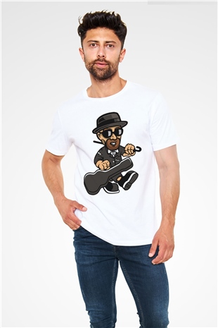 Heisenberg Gentleman Baskılı Unisex Beyaz Tişört
