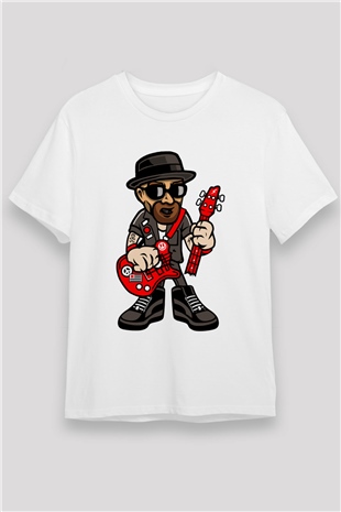 Heisenberg Rockstar Baskılı Unisex Beyaz Tişört