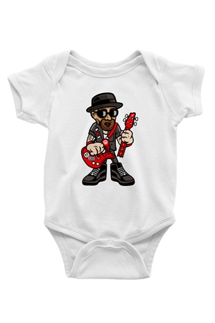 Heisenberg Rockstar Baskılı Unisex Beyaz Bebek Body - Zıbın