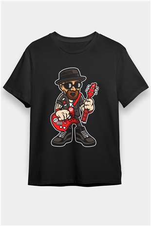 Heisenberg Rockstar Baskılı Unisex Siyah Tişört