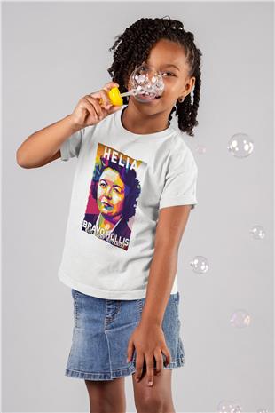 Helia Bravo Hollis Baskılı Unisex Beyaz Çocuk Tişörtü - Tshirt