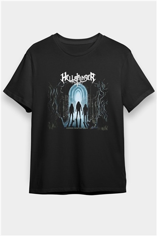 Hellbringer Baskılı Unisex Siyah Tişört - Tshirt