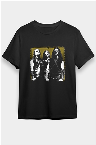 Hellhammer Baskılı Unisex Siyah Tişört