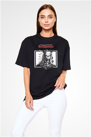 Hellhammer Siyah Unisex Oversize Tişört T-Shirt