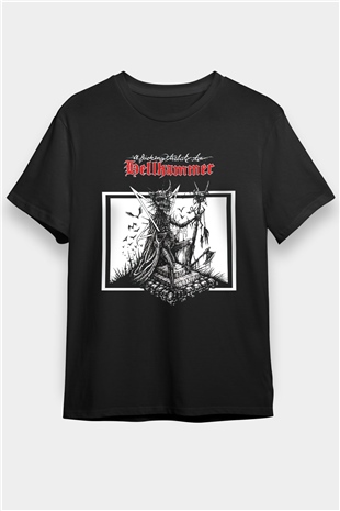 Hellhammer Siyah Unisex Tişört T-Shirt - TişörtFabrikası
