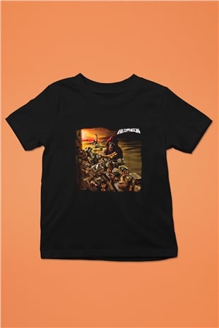 Helloween Baskılı Unisex Siyah Çocuk Tişört
