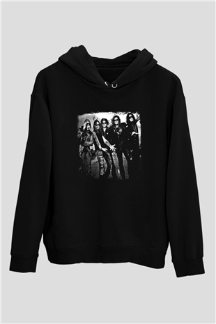 Helloween Baskılı Unisex Siyah Hoodie