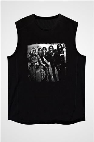 Helloween Baskılı Unisex Siyah Kolsuz Tişört