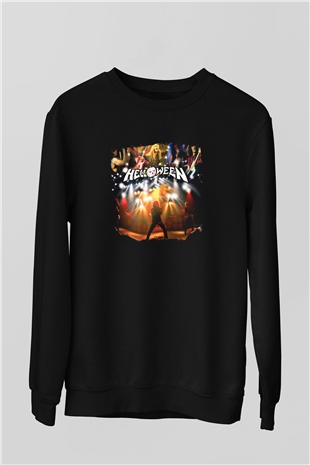 Helloween Baskılı Unisex Siyah Sweatshirt