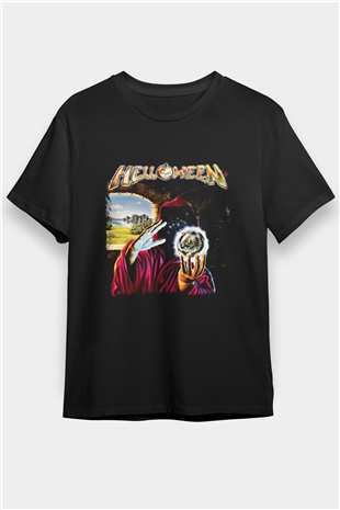 Helloween Baskılı Unisex Siyah Tişört