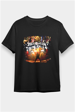 Helloween Baskılı Unisex Siyah Tişört