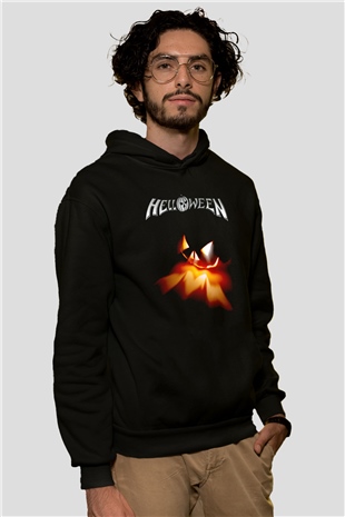 Helloween Siyah Unisex Kapüşonlu Sweatshirt