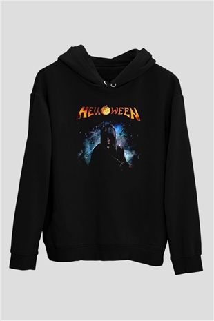 Helloween Siyah Unisex Kapüşonlu Sweatshirt
