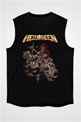 Helloween Siyah Unisex Kolsuz Tişört