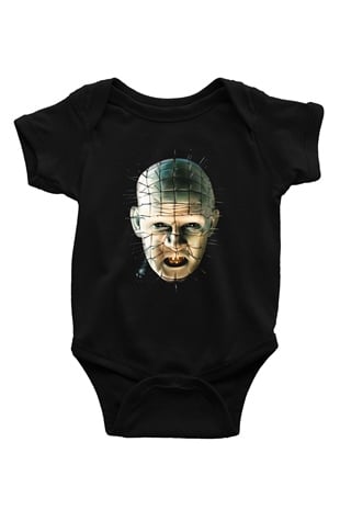 Hellraiser Baskılı Siyah Bebek Body - Zıbın