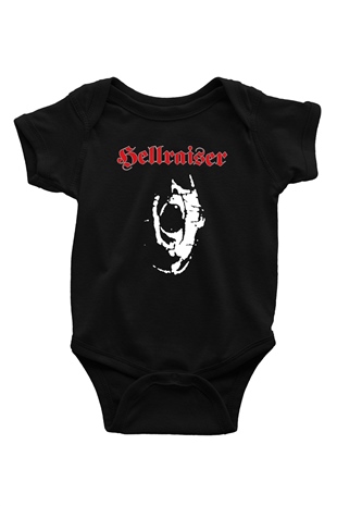 Hellraiser Baskılı Siyah Bebek Body - Zıbın