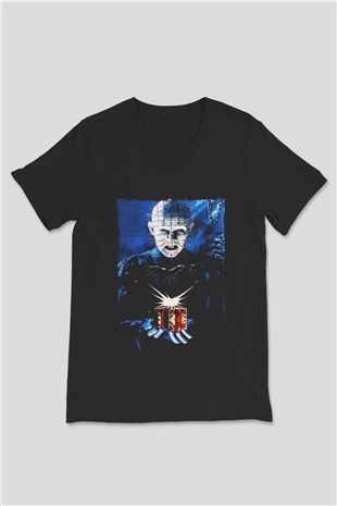 Hellraiser Siyah Unisex V Yaka Tişört