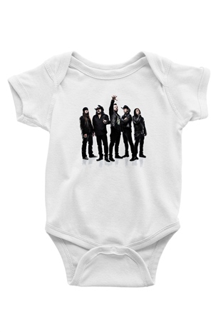 Hellyeah Baskılı Unisex Beyaz Bebek Body - Zıbın