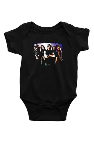 Hellyeah Baskılı Unisex Siyah Bebek Body - Zıbın