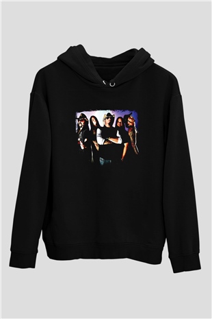 Hellyeah Baskılı Unisex Siyah Hoodie