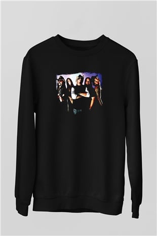 Hellyeah Baskılı Unisex Siyah Sweatshirt