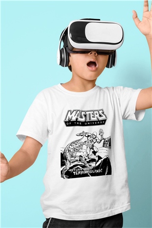 HeMan and the Masters of Universe Baskılı Beyaz Unisex Çocuk Tişört
