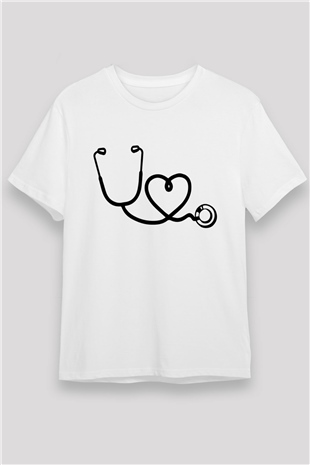Hemşire Beyaz Unisex Tişört T-Shirt - TişörtFabrikası