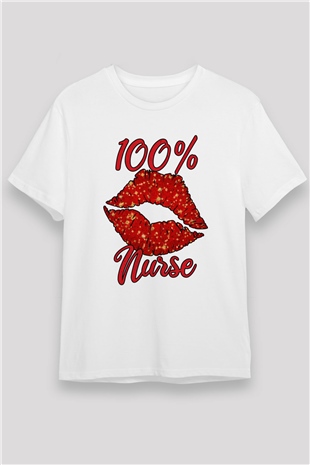 Hemşire Beyaz Unisex Tişört T-Shirt - TişörtFabrikası
