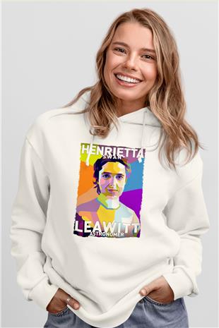 Henrietta Swan Leavitt Baskılı Unisex Ekru Hoodie