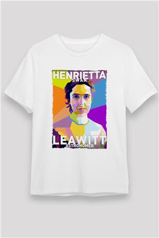 Henrietta Swan Leavitt Baskılı Unisex Beyaz Tişört - Tshirt