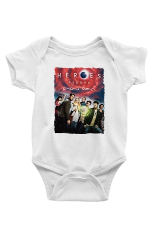 Heroes Beyaz Bebek Body - Zıbın