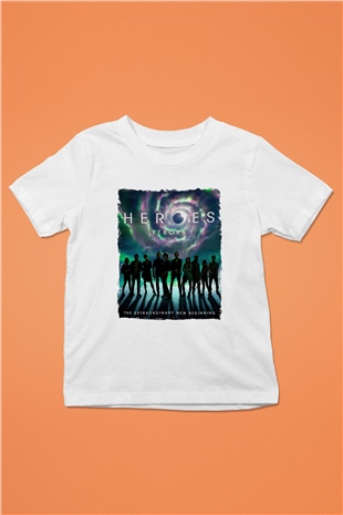 Heroes Beyaz Unisex Çocuk Tişört
