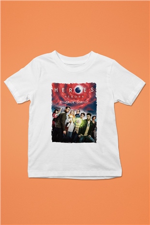 Heroes Beyaz Unisex Çocuk Tişört