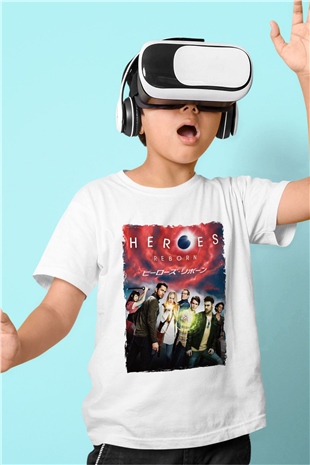 Heroes Beyaz Unisex Çocuk Tişört