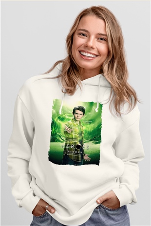 Heroes Beyaz Unisex Hoodie