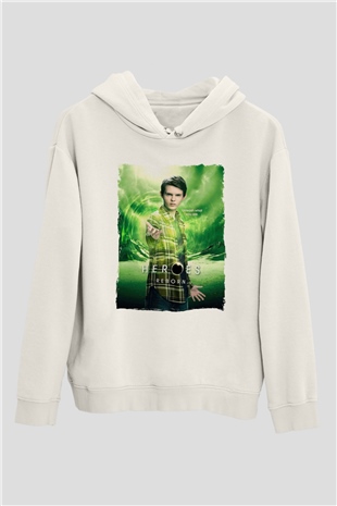 Heroes Beyaz Unisex Hoodie