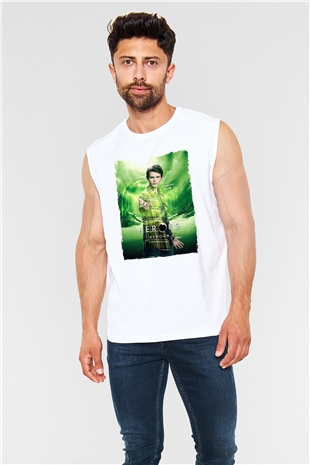 Heroes Beyaz Unisex Kolsuz Tişört