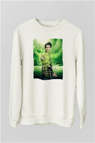 Heroes Beyaz Unisex Sweatshirt
