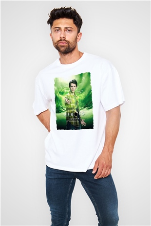 Heroes Beyaz Oversize Tişört Oversize T-shirt