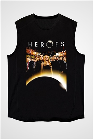 Heroes Siyah Unisex Kolsuz Tişört