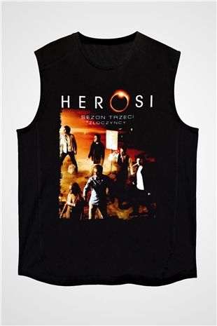 Heroes Siyah Unisex Kolsuz Tişört