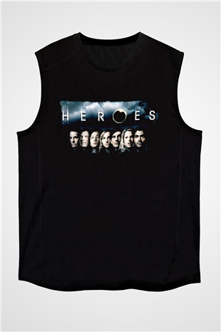 Heroes Siyah Unisex Kolsuz Tişört
