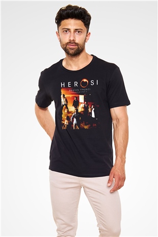 Heroes Siyah Unisex Tişört T-Shirt