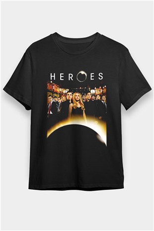 Heroes Siyah Unisex Tişört T-Shirt