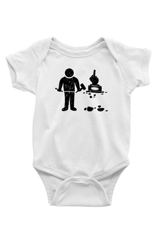 Heykeltıraş Beyaz Bebek Body - Zıbın