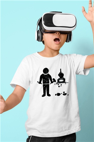 Heykeltıraş Beyaz Unisex Çocuk Tişört