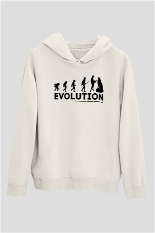 Heykeltıraş Beyaz Unisex Kapüşonlu Sweatshirt