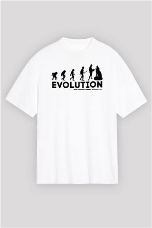 Heykeltıraş Beyaz Oversize Tişört Oversize T-shirt - TişörtFabrikası